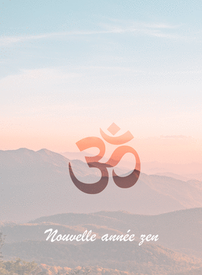 Carte fêtes de fin d'année Nouvelle année zen